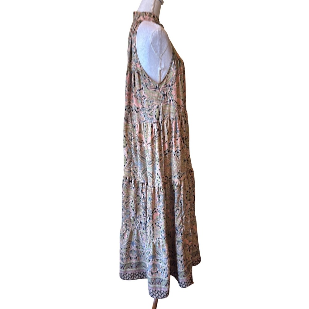 Boemo Paisley Boemo Tiered Maxi Dress XL Halter Neck, bohemian, resort, artsy - Picture 2 of 5